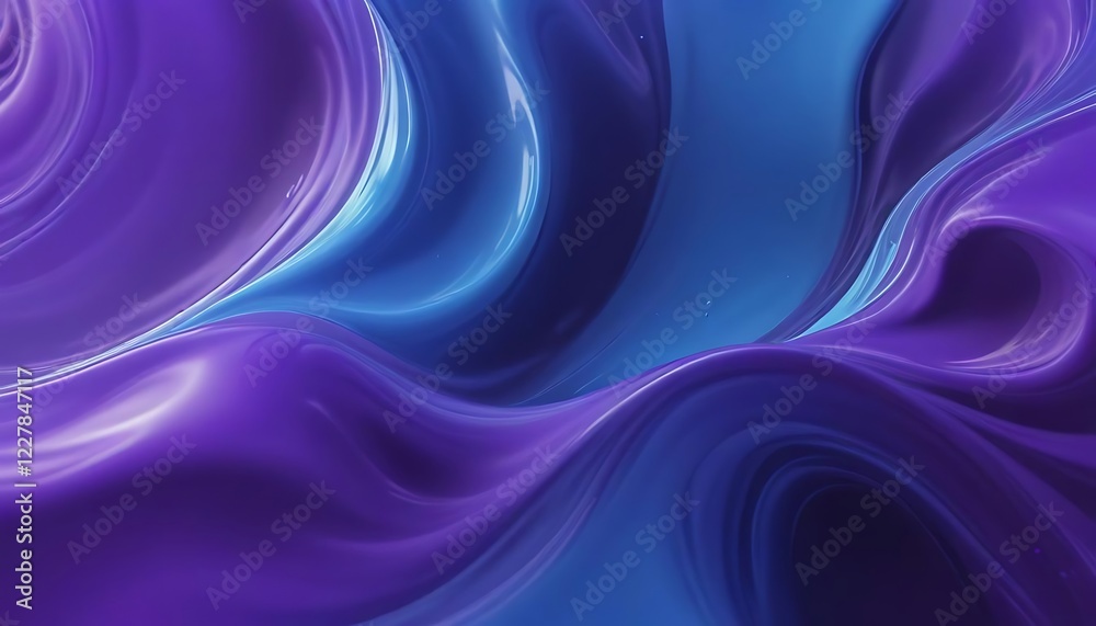 Naklejka premium Purple and blue wave