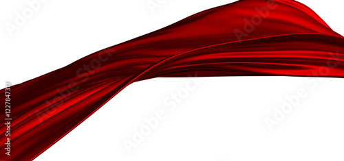 Flowing red cloth background, 3d rendering.