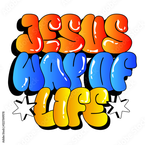 Jesus way of life  typography t-shirt apparel Typography quotes streetwear graphic tee design templates