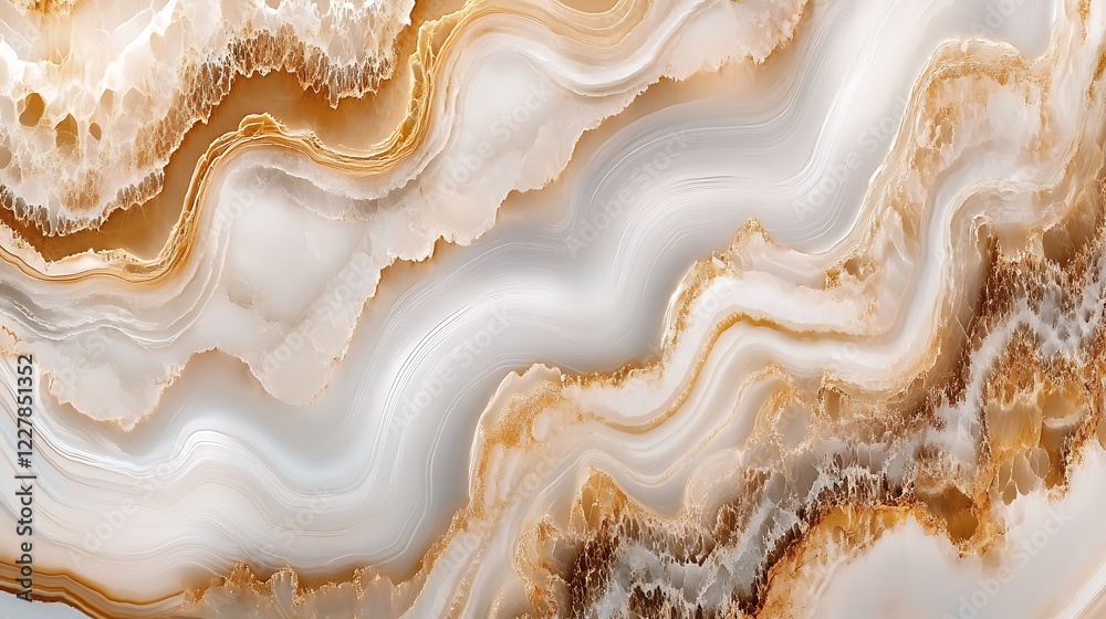 Abstract White and Brown Swirling Marble Texture Abstract White and Brown Swirling Marble Texture