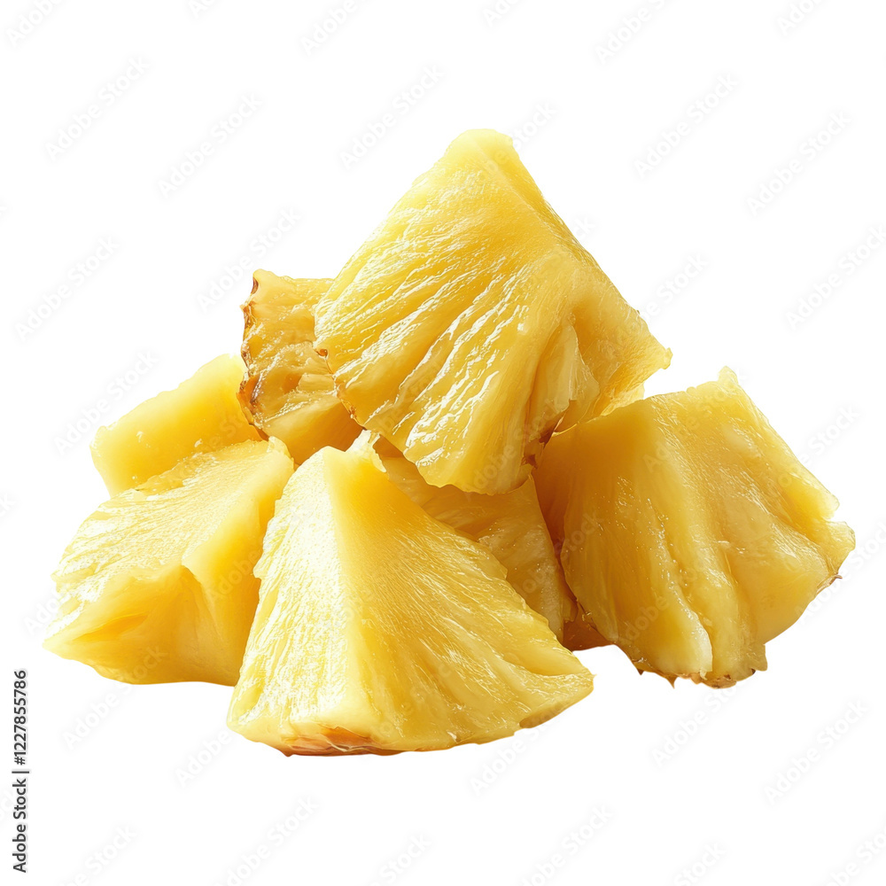 Ripe Pineapple Fruit on White on transparent background Ripe Pineapple Fruit on White on transparent background