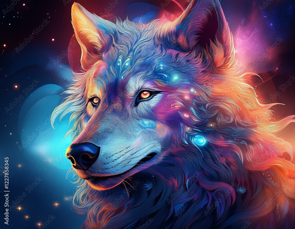 Naklejka premium Wolfskopf