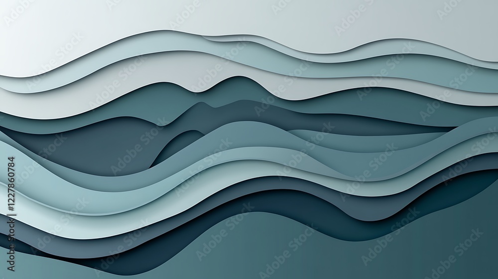 Abstract Layered Blue Wave Design Pattern Abstract Layered Blue Wave Design Pattern