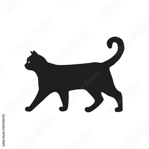 Cat Illustration Vector With White Background.