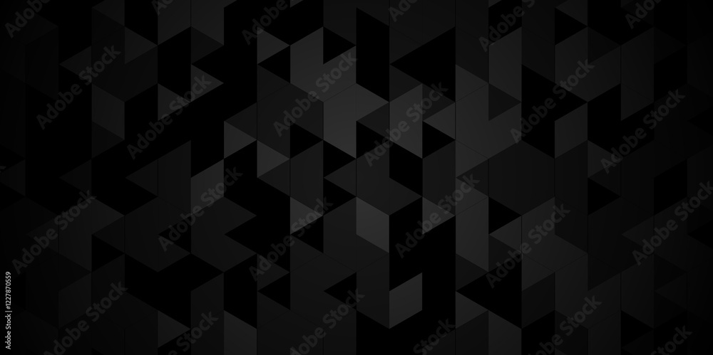 Vector black, gray overlapping cube square low polygon texture wallpaper. abstract surface creative diamond pattern corporate. gray polygon Mosaic triangle overlap texture background.	