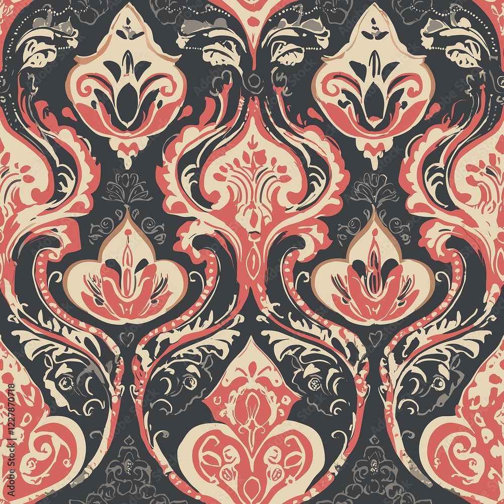 Intricate floral design textile print elegant patterns home decor artistic inspiration modern aesthetic Intricate floral design textile print elegant patterns home decor artistic inspiration modern aesthetic