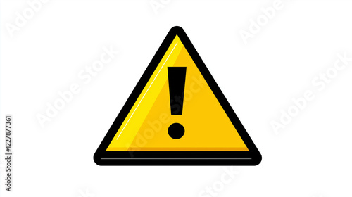 This is an orange triangle warning sign with a black border and exclamation point.