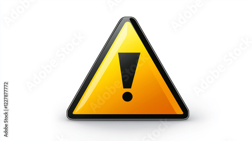 This is an orange triangle warning sign with a black border and exclamation point.