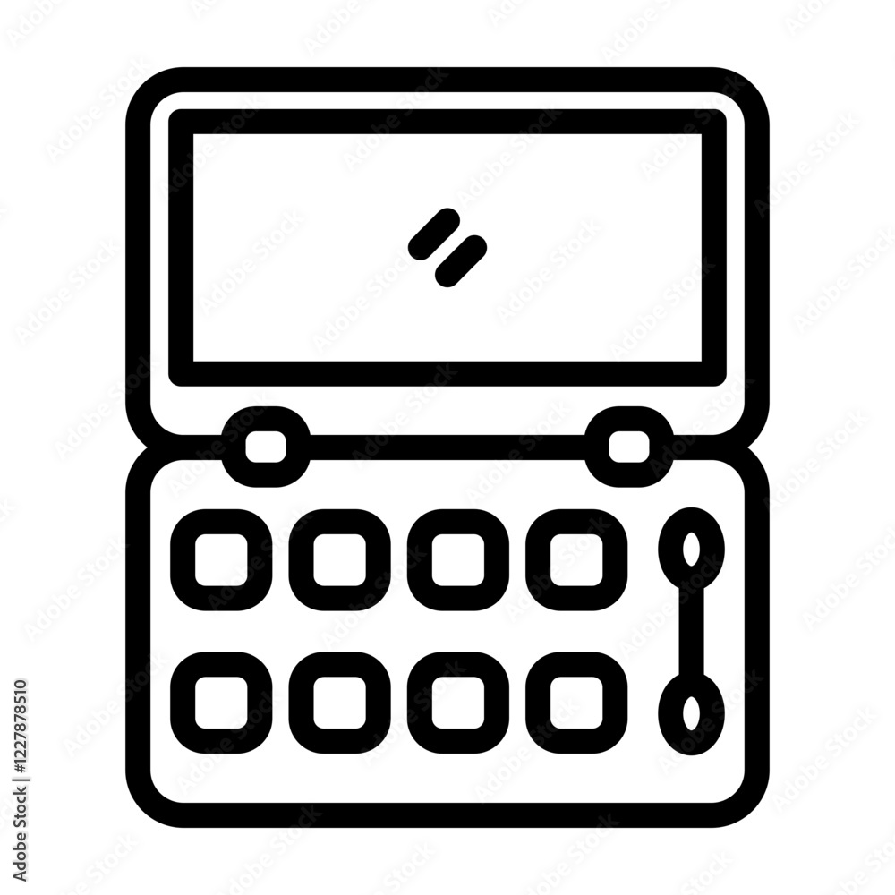 Eyeshadow Palette Vector Line Icon Design Eyeshadow Palette Vector Line Icon Design