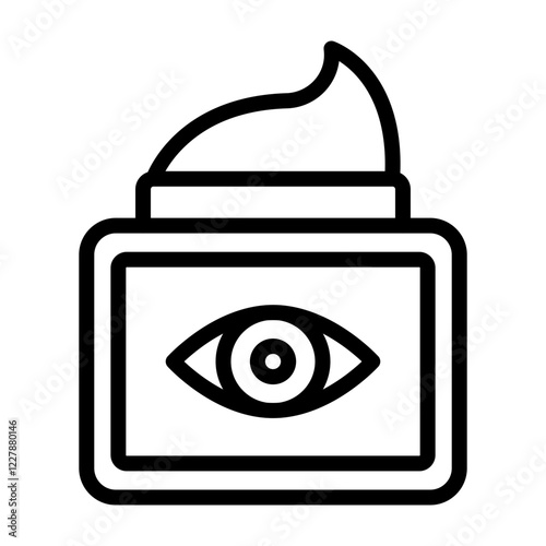 Eye Cream Vector Line Icon Design