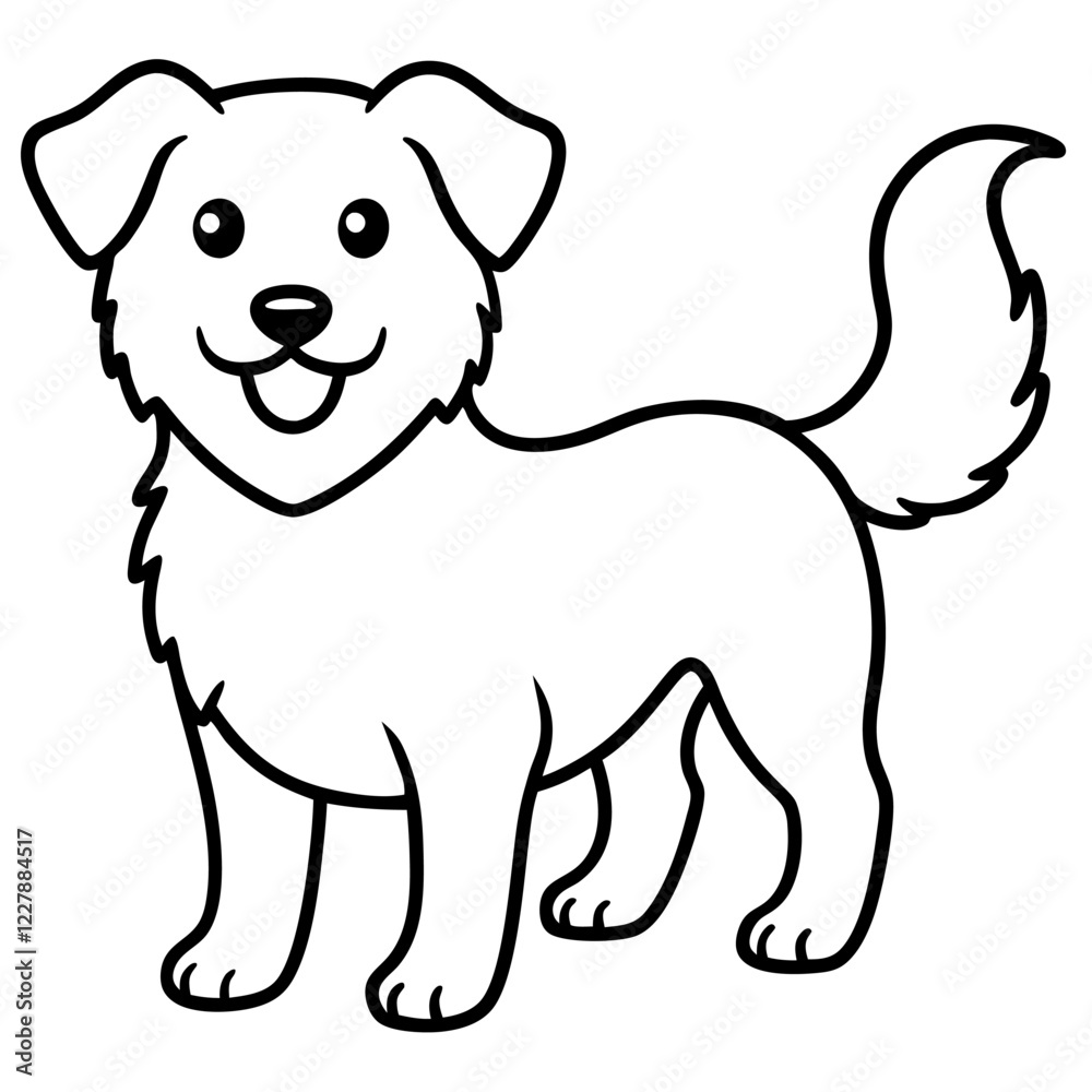 Fototapeta premium black and white dog