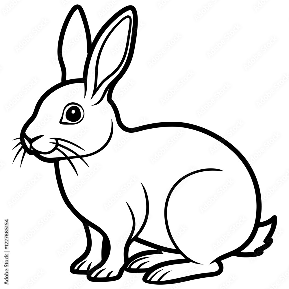 Fototapeta premium rabbit on white