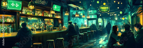 Wallpaper Mural St. Patrick's Day Anime Manga Illustration: Cute Festive Character Torontodigital.ca