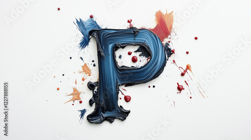 3D Ink Splatter Letter: Unique Custom Art for Modern Home Decor and Personalized Gifts