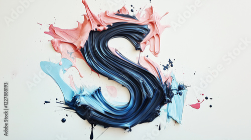 3D Ink Splatter Letter: Unique Custom Art for Modern Home Decor and Personalized Gifts