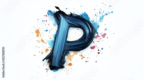 3D Ink Splatter Letter: Unique Custom Art for Modern Home Decor and Personalized Gifts