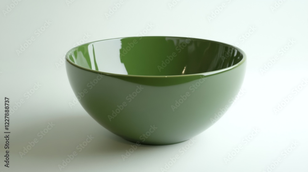 Empty green bowl. Generative AI Empty green bowl. Generative AI