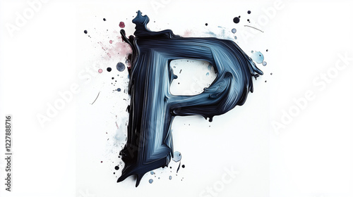 3D Ink Splatter Letter: Unique Custom Art for Modern Home Decor and Personalized Gifts