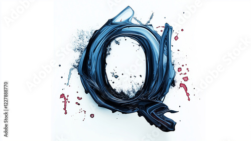 3D Ink Splatter Letter: Unique Custom Art for Modern Home Decor and Personalized Gifts