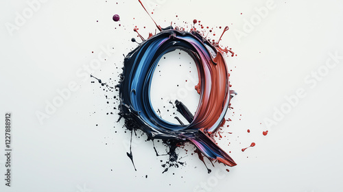 3D Ink Splatter Letter: Unique Custom Art for Modern Home Decor and Personalized Gifts