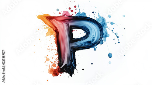 3D Ink Splatter Letter: Unique Custom Art for Modern Home Decor and Personalized Gifts