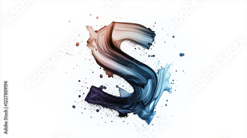 3D Ink Splatter Letter: Unique Custom Art for Modern Home Decor and Personalized Gifts
