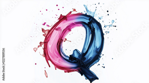 3D Ink Splatter Letter: Unique Custom Art for Modern Home Decor and Personalized Gifts