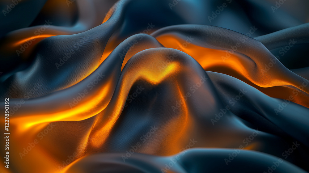 Obraz premium Luxury Silk Fabric with Elegant Drapery and Rich Textures – Close-Up