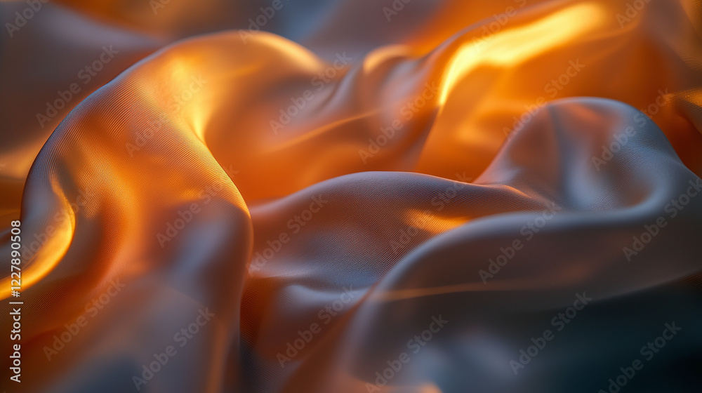 Obraz premium Luxury Silk Fabric with Elegant Drapery and Rich Textures – Close-Up