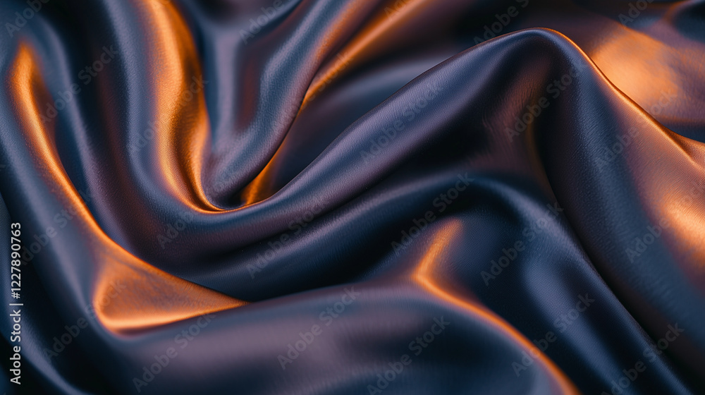 Fototapeta premium Luxury Silk Fabric with Elegant Drapery and Rich Textures – Close-Up