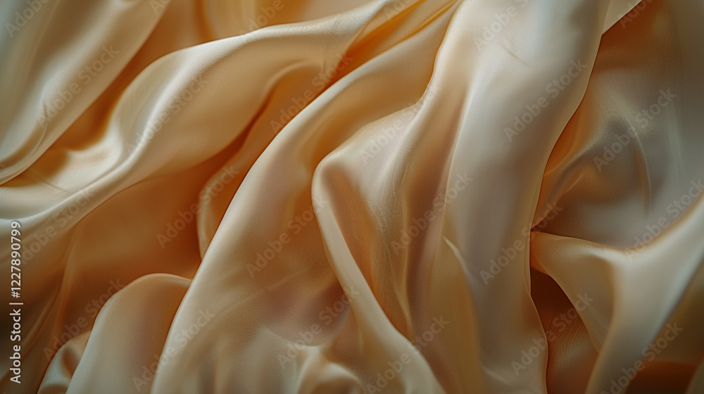 Fototapeta premium Luxury Silk Fabric with Elegant Drapery and Rich Textures – Close-Up