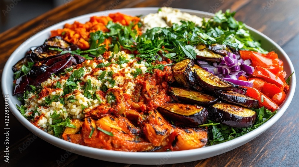 Delicious Vegan Bowl with Roasted Vegetables Delicious Vegan Bowl with Roasted Vegetables