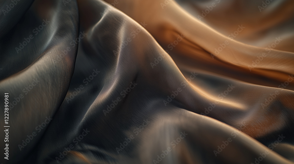 Fototapeta premium Luxury Silk Fabric with Elegant Drapery and Rich Textures – Close-Up