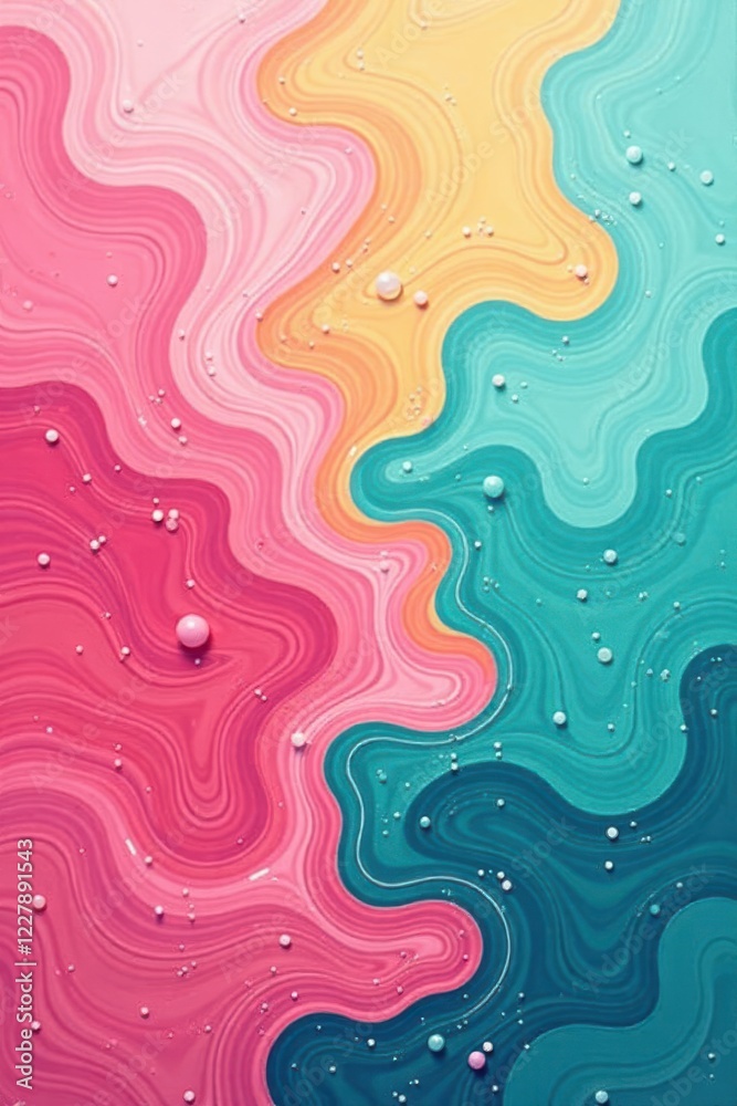 Abstract Swirling Hues A Visually Appealing Composition of Pastel Colors and Floating Spheres Abstract Swirling Hues A Visually Appealing Composition of Pastel Colors and Floating Spheres
