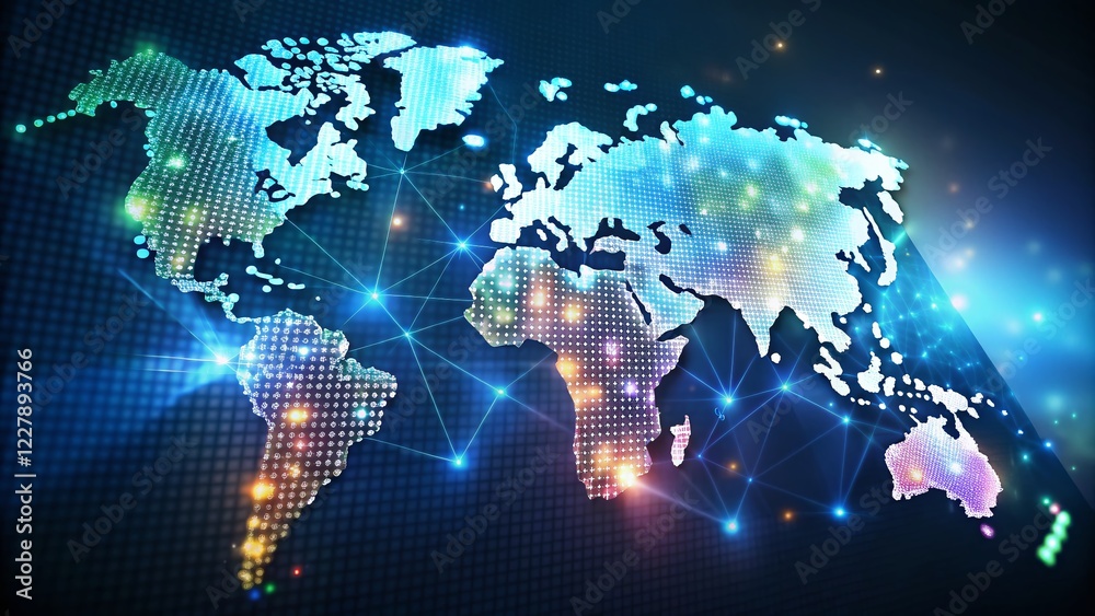 Eritrea World Map Pixel Art Bokeh Background - Stock Photo Eritrea World Map Pixel Art Bokeh Background - Stock Photo