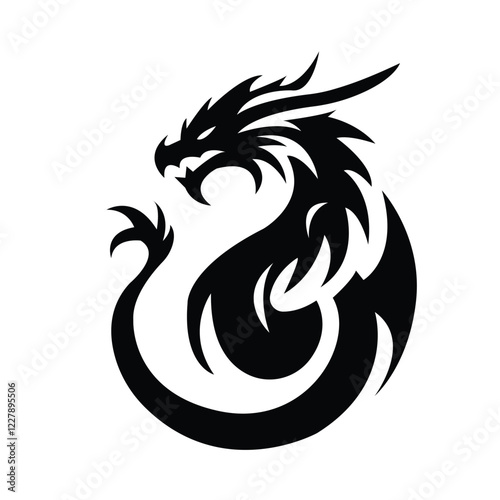 Wallpaper Mural Set of different dinosaur silhouettes. Isolated flat vector illustrations Torontodigital.ca