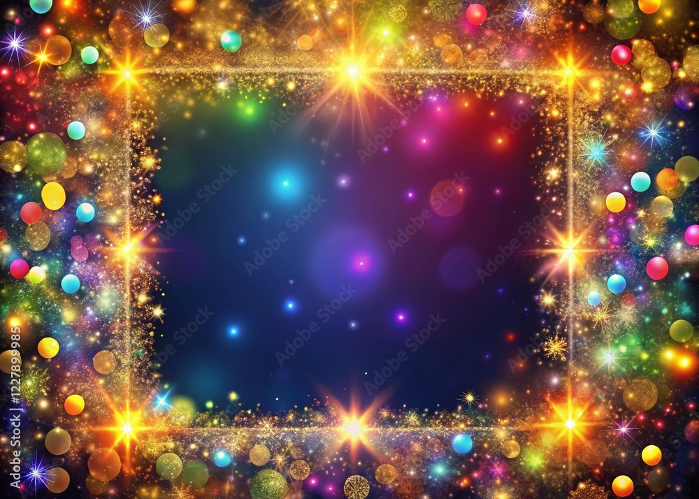 Festive Animated Frames: Sparkling Particles Background for Holiday Designs Festive Animated Frames: Sparkling Particles Background for Holiday Designs
