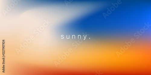 Abstract pastel gradient sunny weather sky colors. Blurred blue and orange gradient colors. Soft pastel rainbow colors. Sunset or sunrise background