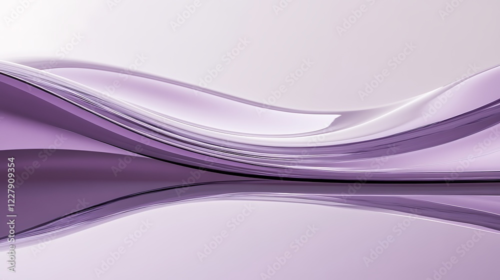 Obraz premium Abstract Lavender Waves Flowing Gracefully