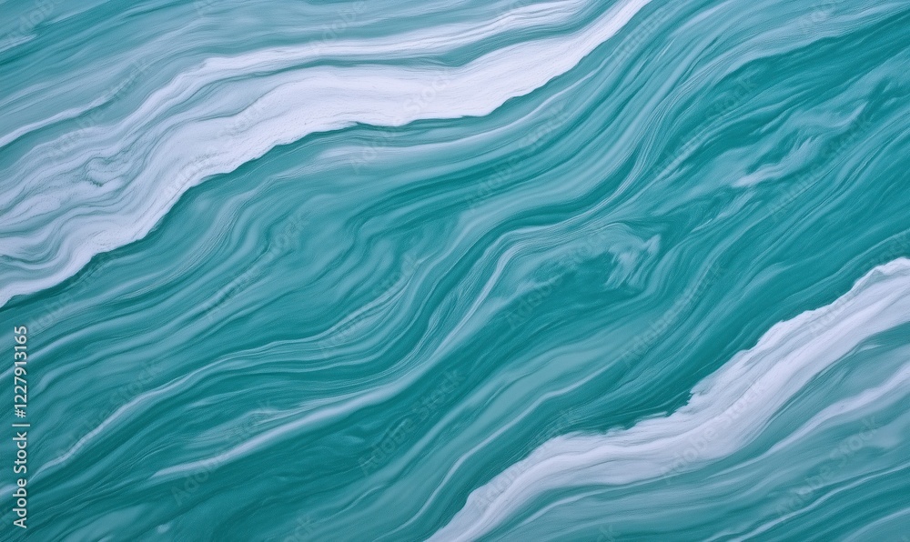 Fototapeta premium Abstract green and white marble texture pattern