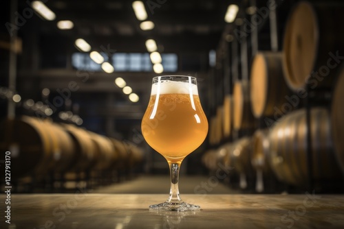 Hazy IPA Beer. Glasses of Ales and Hazy Beer at the Brewery Tasting Room photo