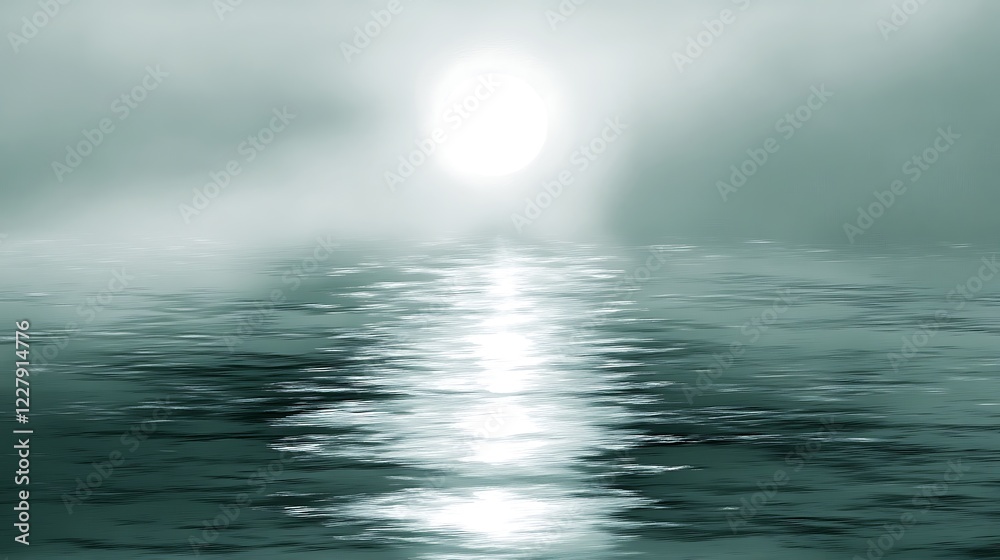 Obraz premium Serene Light Reflecting On Calm Water Surface