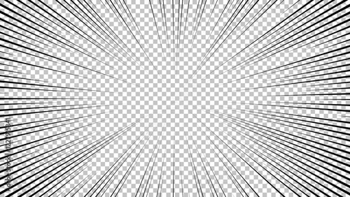 Black comic book transparent background