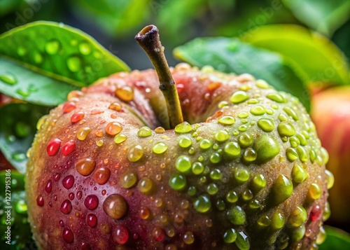 Fresh Organic Wax Apples Close Up - Homegrown Fruit Orchard Harvest photo