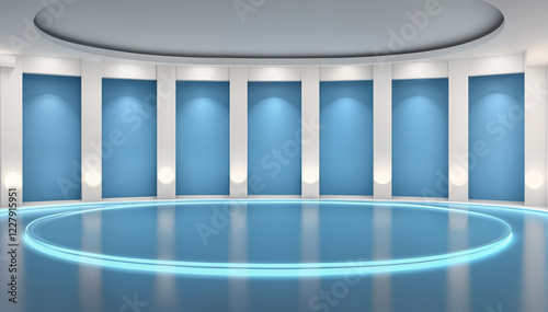 television studio, virtual studio set. ideal for green screen compositing