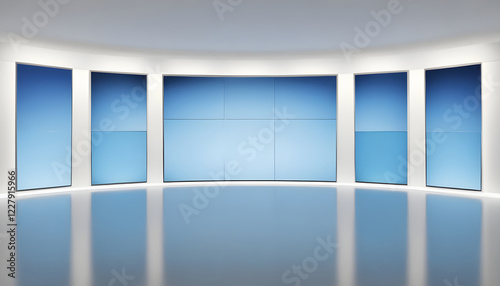 television studio, virtual studio set. ideal for green screen compositing