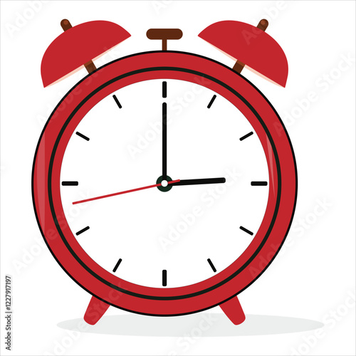 red alarm clock vector