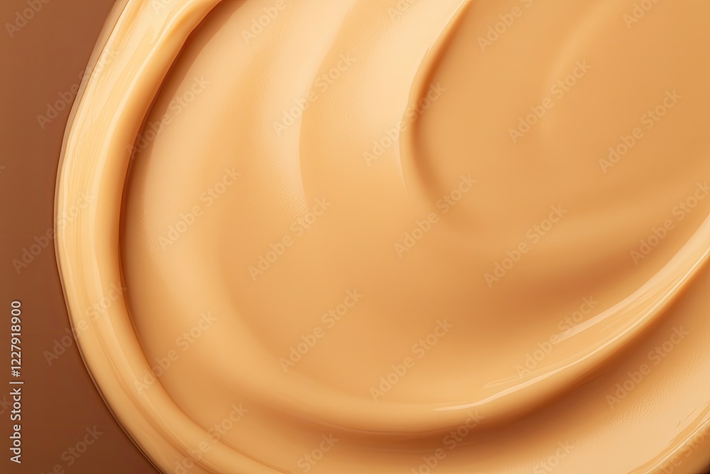top-down view of smooth swirl of creamy moisturizer illuminated by soft studio lighting warm lighting overhead shot top-down view of smooth swirl of creamy moisturizer illuminated by soft studio lighting warm lighting overhead shot