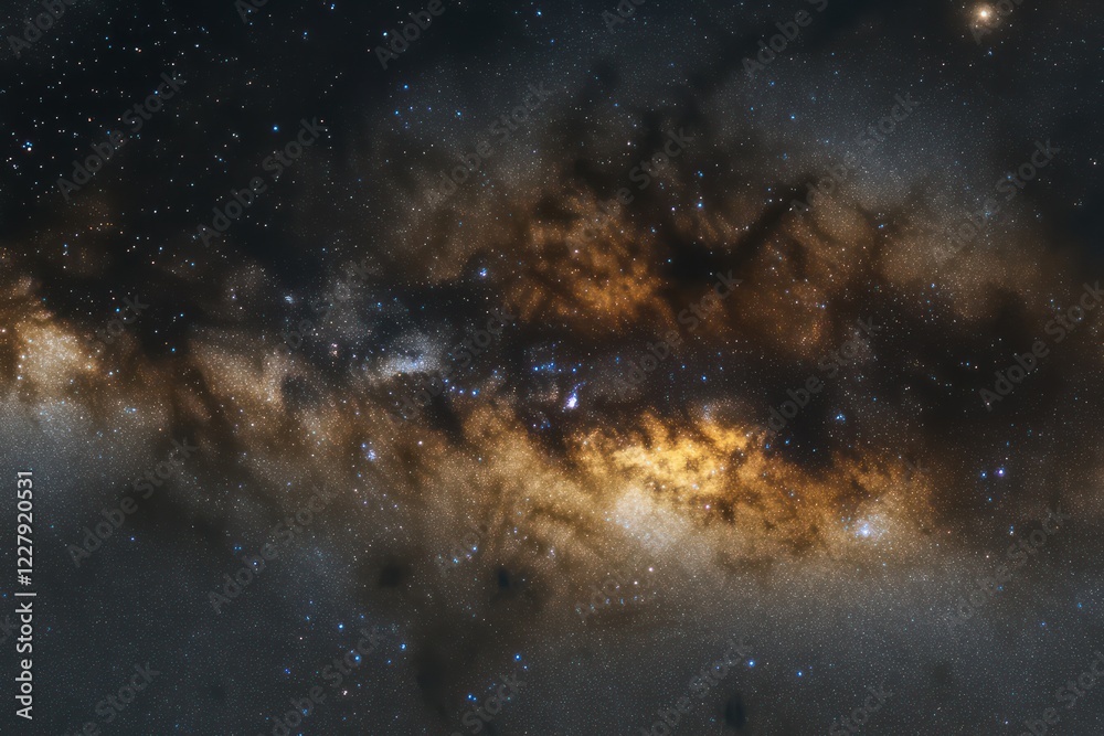 A starry night sky glowing with constellations and a faint Milky Way stretching across the heavens
