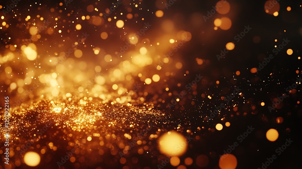 Golden Glitter Abstract Background Shimmering Lights Golden Glitter Abstract Background Shimmering Lights